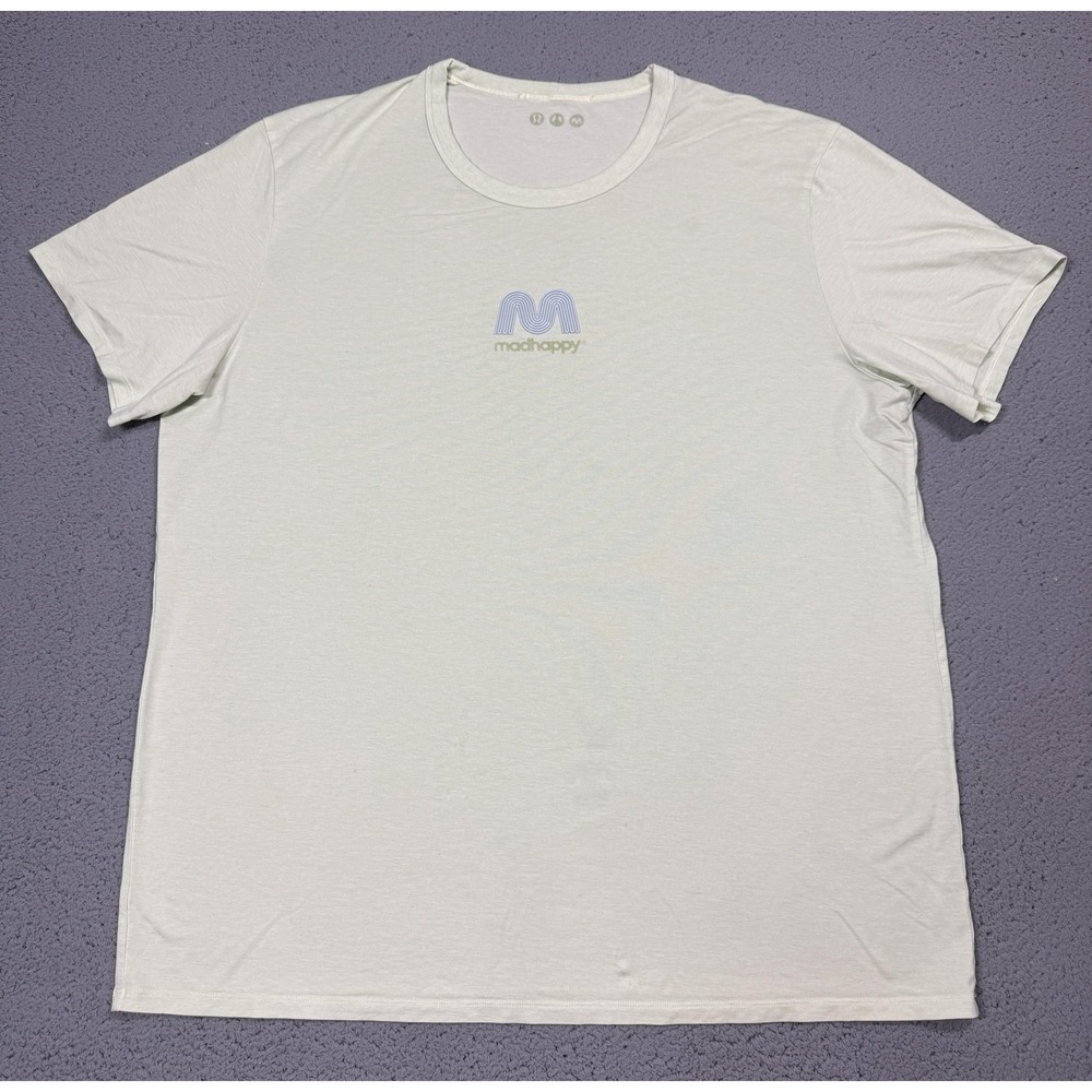 Lululemon X‎ Madhappy Shirt Mens Medium Green Logo Graphic Tagless Crewneck Tee
